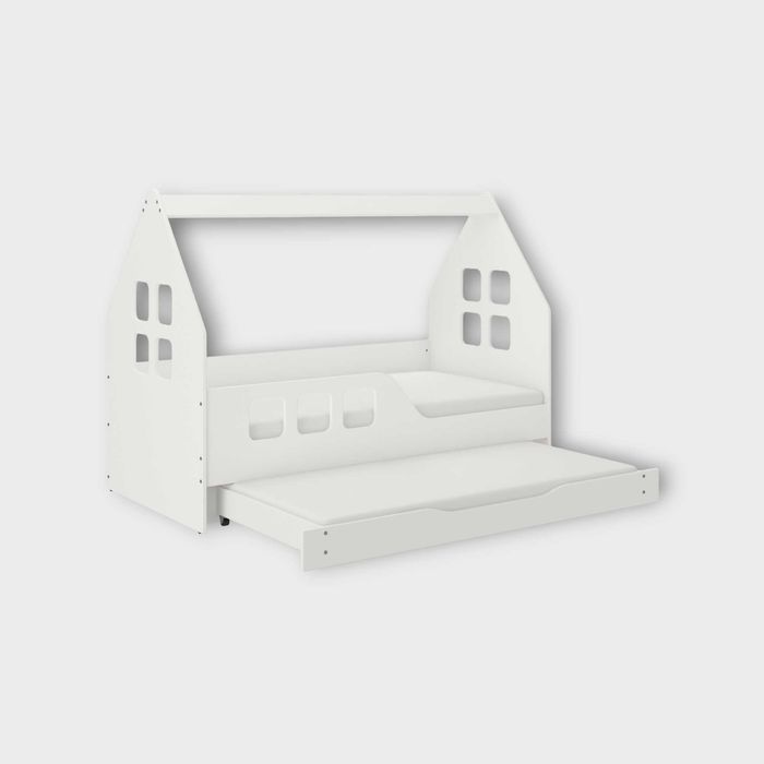 Łóżko dziecięce DOMEK PODWÓJNE 160x80  z funkcją spania+ 2 materace