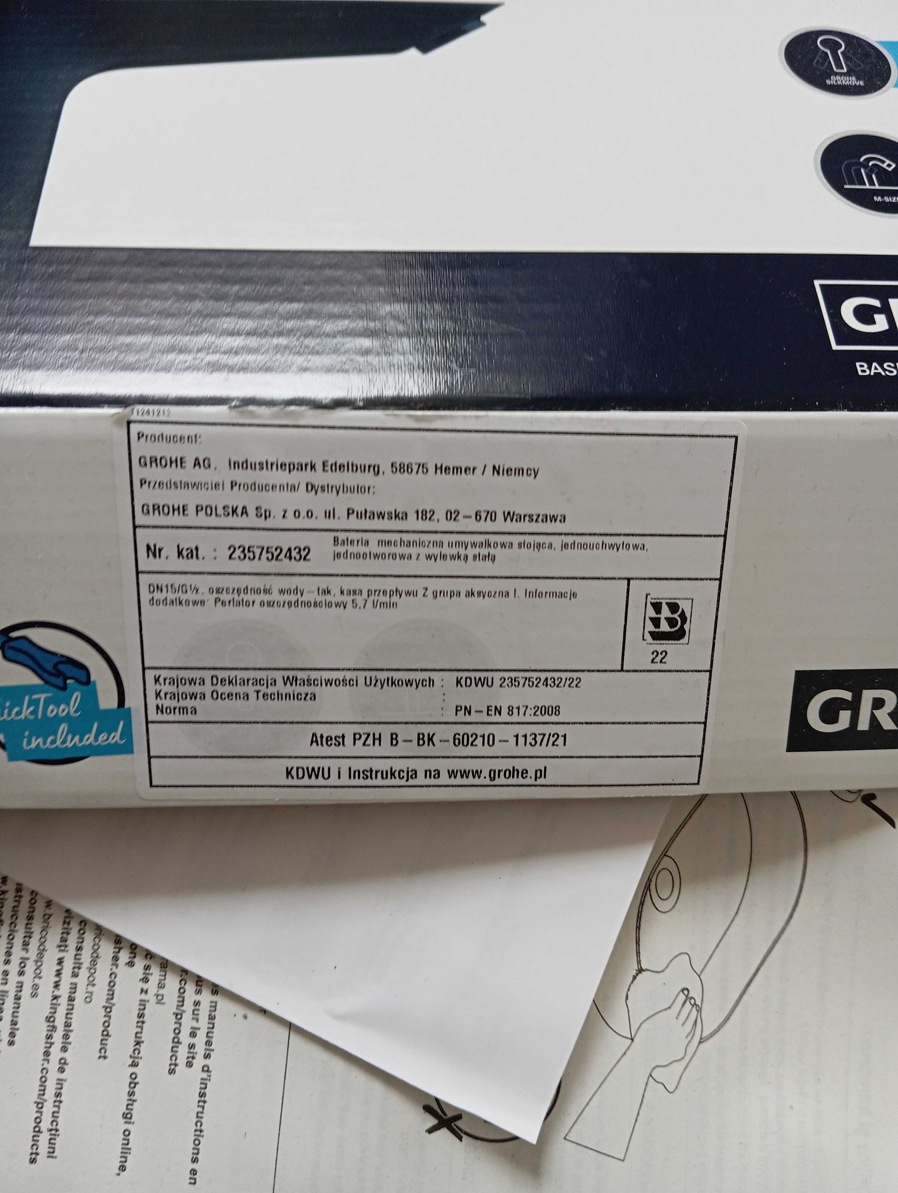 Grohe Start bateria umywalkowa M