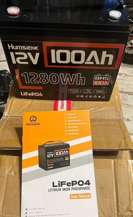 акція нова LiFePO4 батарея Humsienk 12V 100Ah (1280Wh) 6000 цикл США