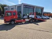 Mercedes-Benz Atego 818 / MOCNA PLATFORMA / AUTOLAWETA / DO MASZYN I DOSTAWCZYCH AUT / 6 MIEJSC / OMARS  Ruchoma podłoga + wózek, 1 WŁ, Pomoc drogowa, Mocna zabudowa, TOP!