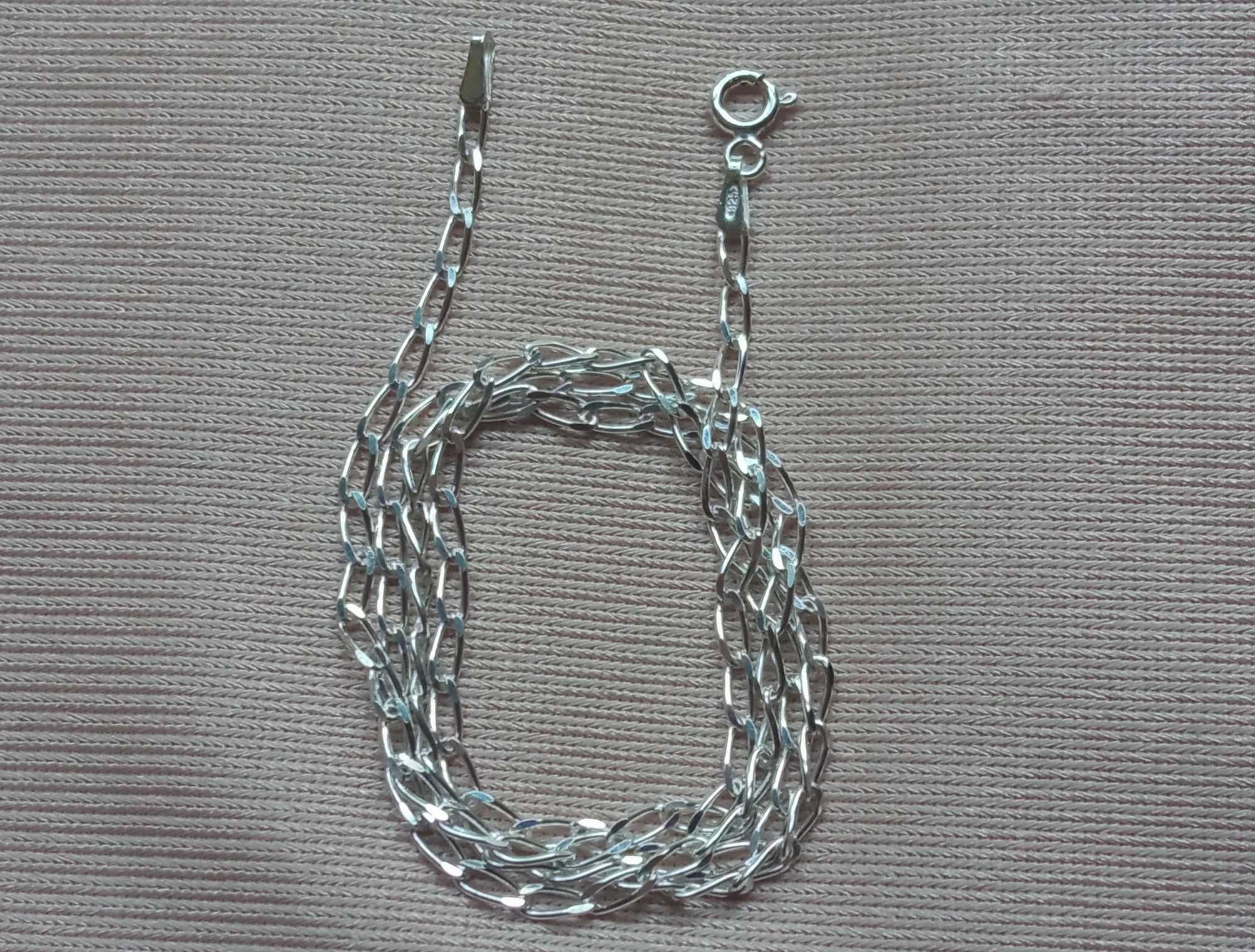 Włoski srebrny łańcuszek pancerka 2 mm 45 cm 3,3 g Srebro 925