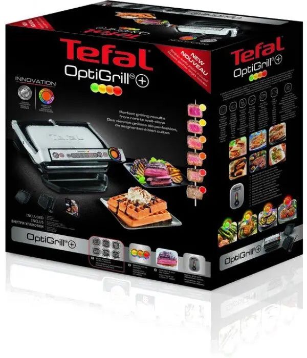 Електрогриль Tefal OptiGrill GC716D12 + Вафельниця