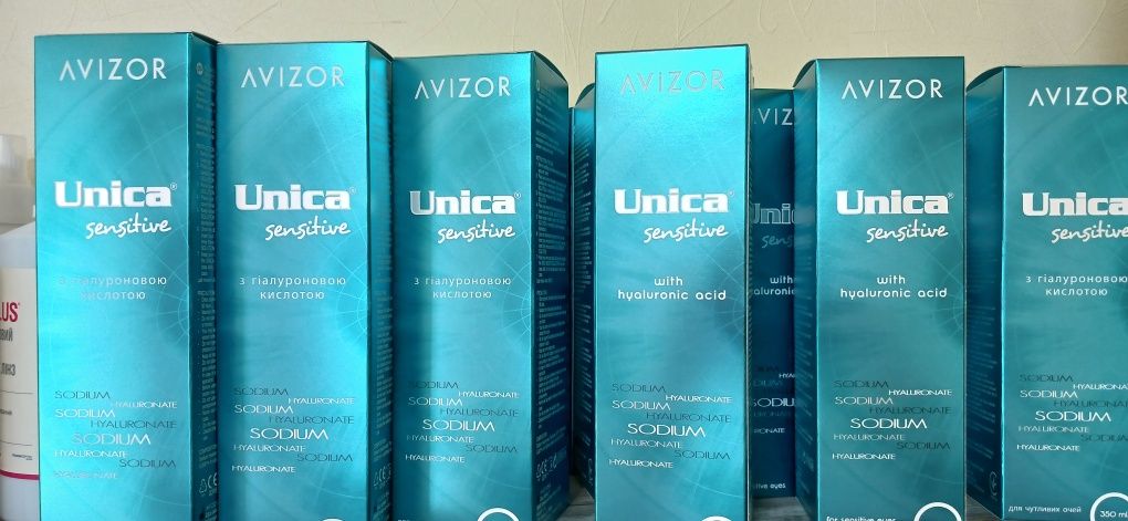 Розчини для контактних лінз Unica sensitive 60ml, 100ml, 350мл Avizor