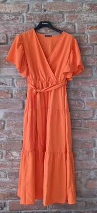 Sukienka pomarańczowa długa
