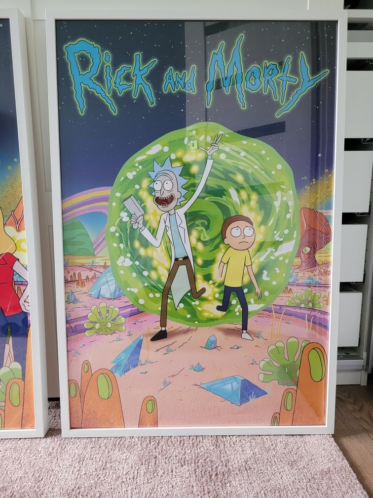 Dwa plakaty Rick and Morty w ramach