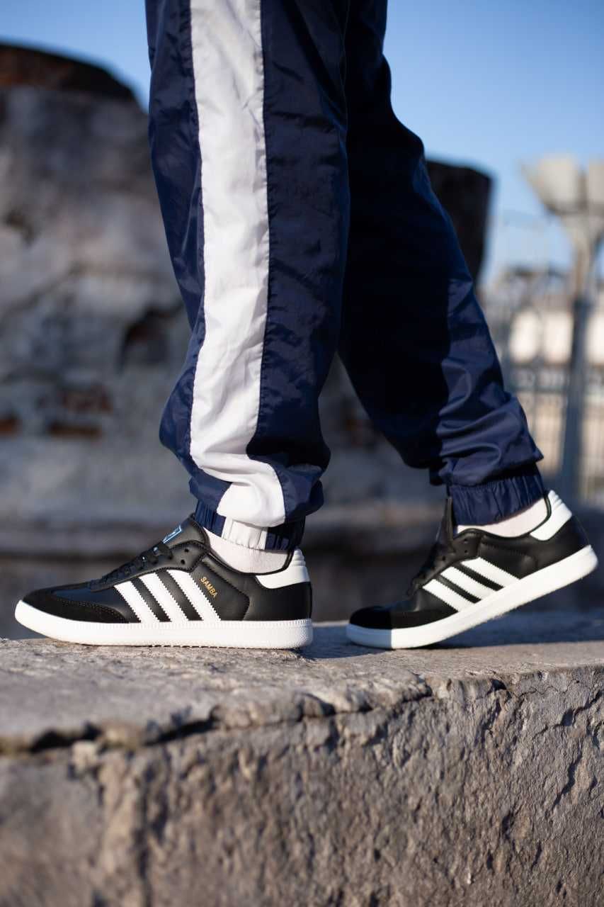 Чоловічі кросівки літні Adidas Samba Black White