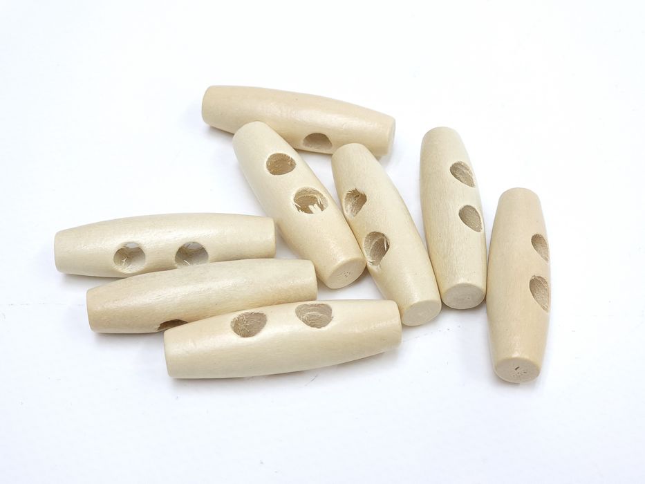 NOWE Guziki drewniane do torby Wigry Jubilat Czajka Sokół Zenit 8 szt.