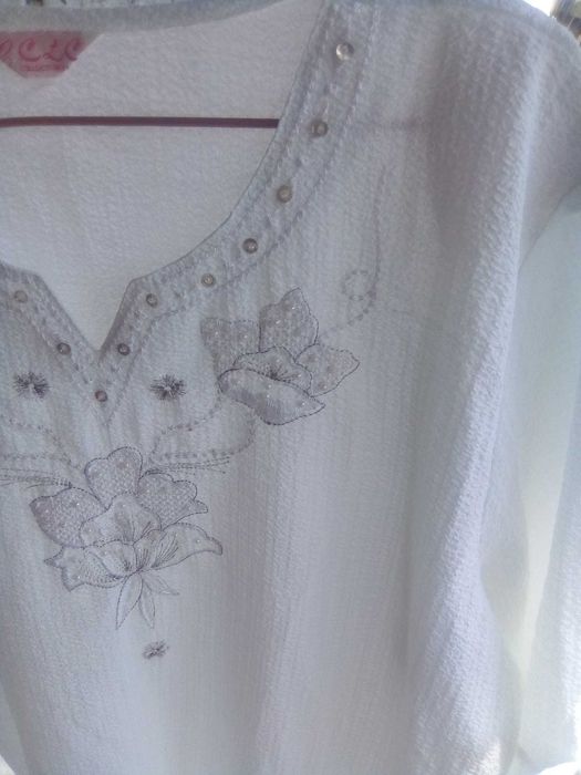 Біла жіноча Блуза вишита етно стиль