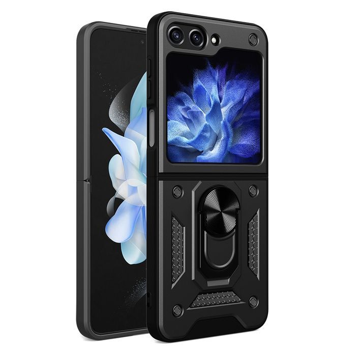 Slide Camera Armor Case Do Samsung Galaxy Z Flip 5 Czarny