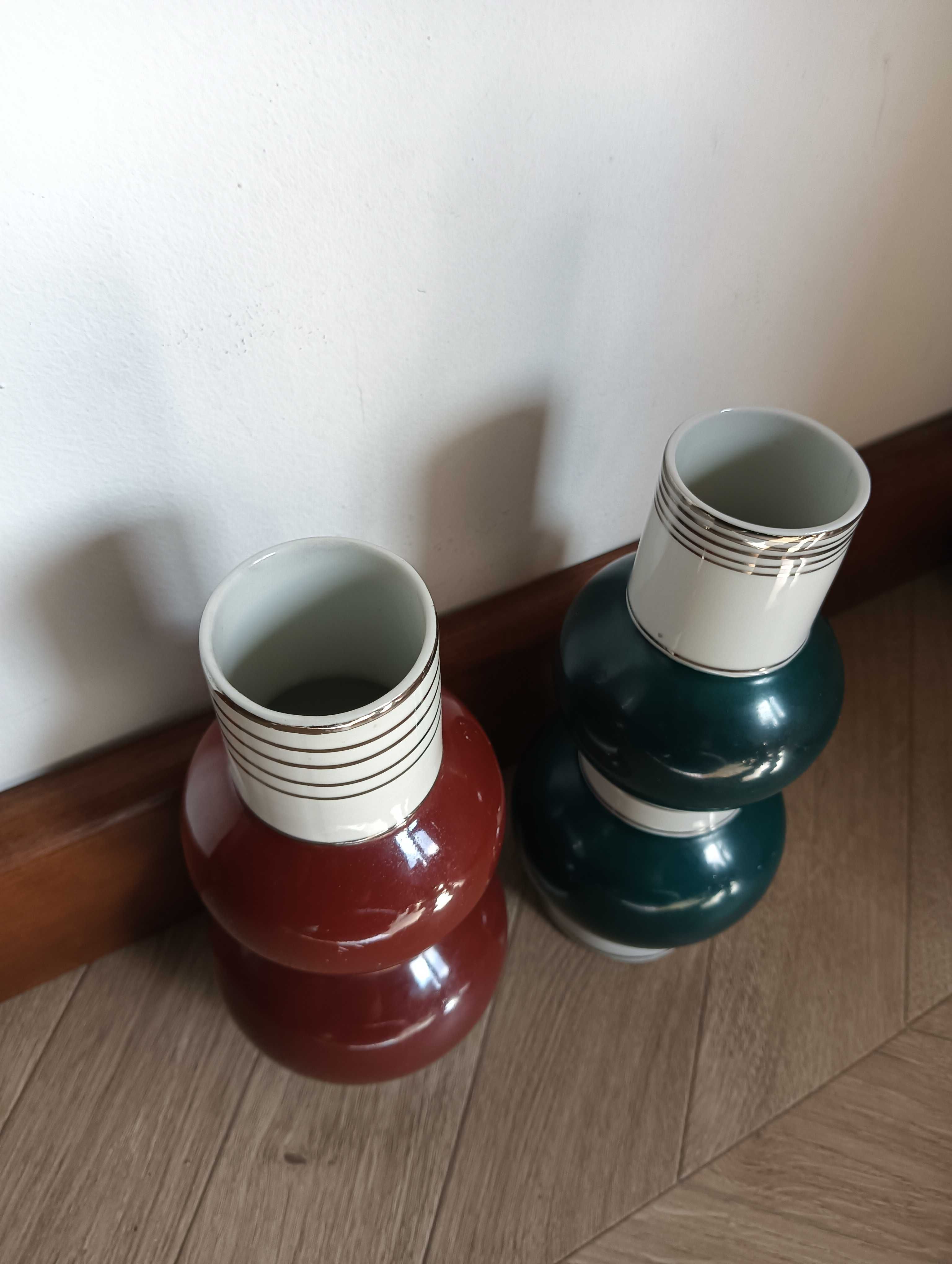 Wazon zestaw 2szt porcelana bałwanek