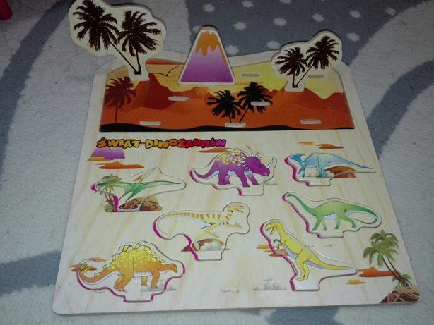 Drewniana układanka Świat Dinozaurów