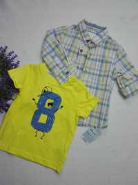 Komplet t-shirt + koszula MOTHERCARE 6-9m 74