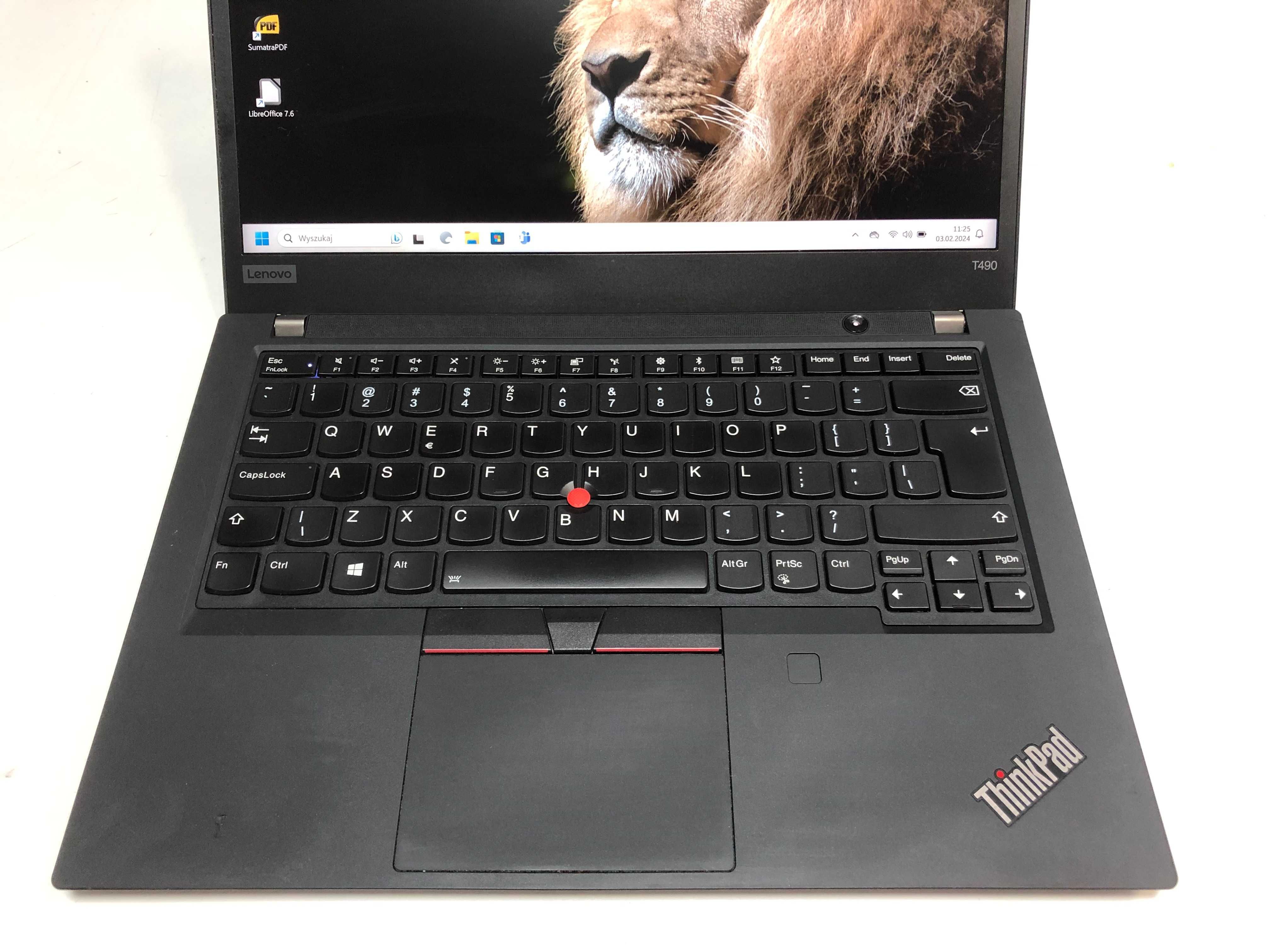 Biznesowy Lenovo ThinkPad T490 i5-8gen 16GB 512SSD IPS FHD Raty 0% FV