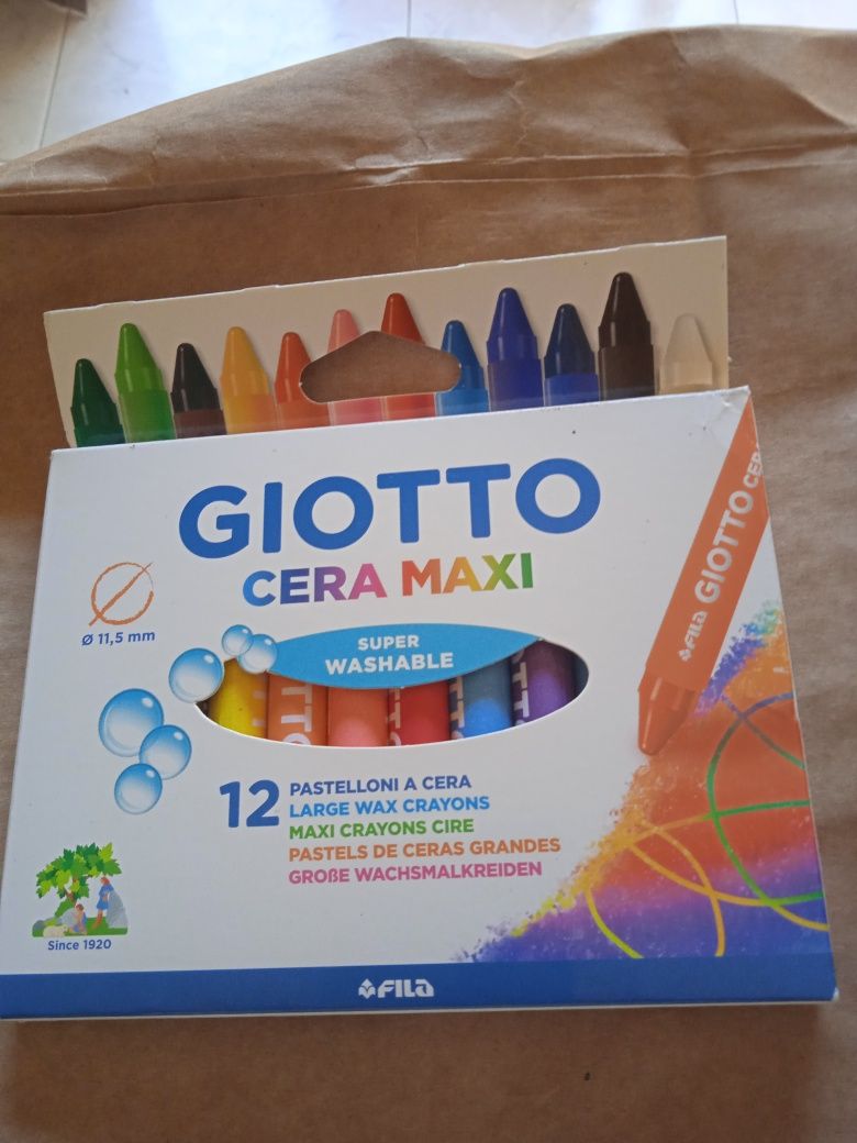 12 lápis de cera Giotto,novos