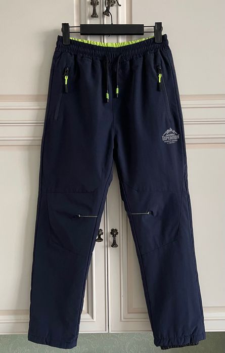 Зимові, водонепроникні штани на тонкому флісі хлопчику, ріст 158