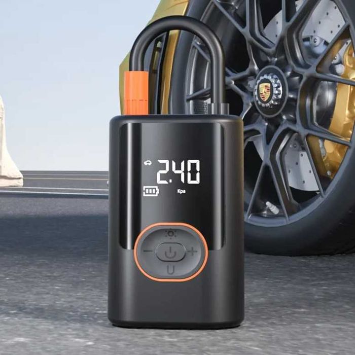 Mocna Pompka Sprężarka 3W1 Zawór START-STOP Kompresor POWERBANK AUTO