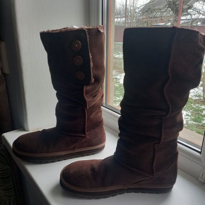 Чоботи жіночі зимові SKECHERS,шкіра-замша.Роз.40,устілка27см.Теплі.