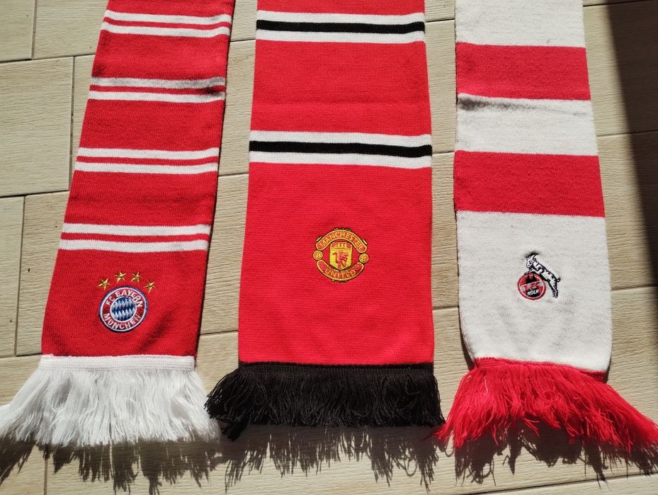 Szale Pasiaki Bayern, Manchester United,Fc Koln szale szalik zamiana