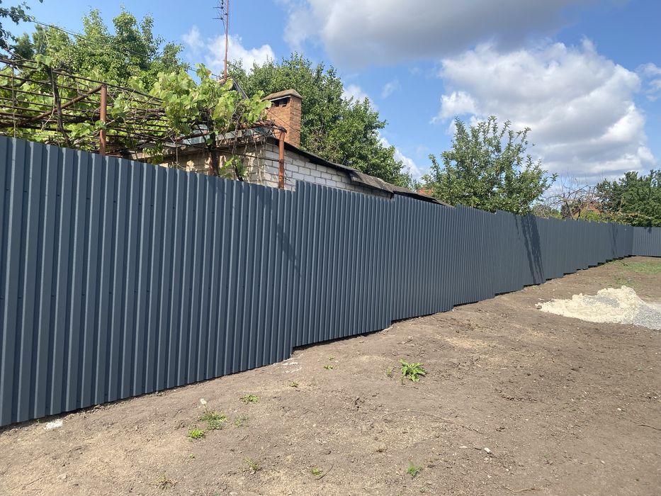 Купить забор з профілю кривий ріг ворота відкатні розпашні кривий ріг