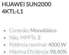 Inversor Hibrído 4KTL-L1 Monofásico HUAWEI SUN2000