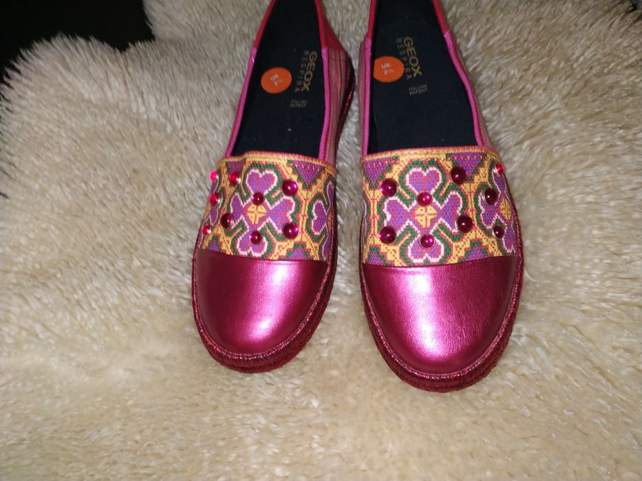 Geox еспадрильї розові 35 р по устілці 23.5 см ширина 8см