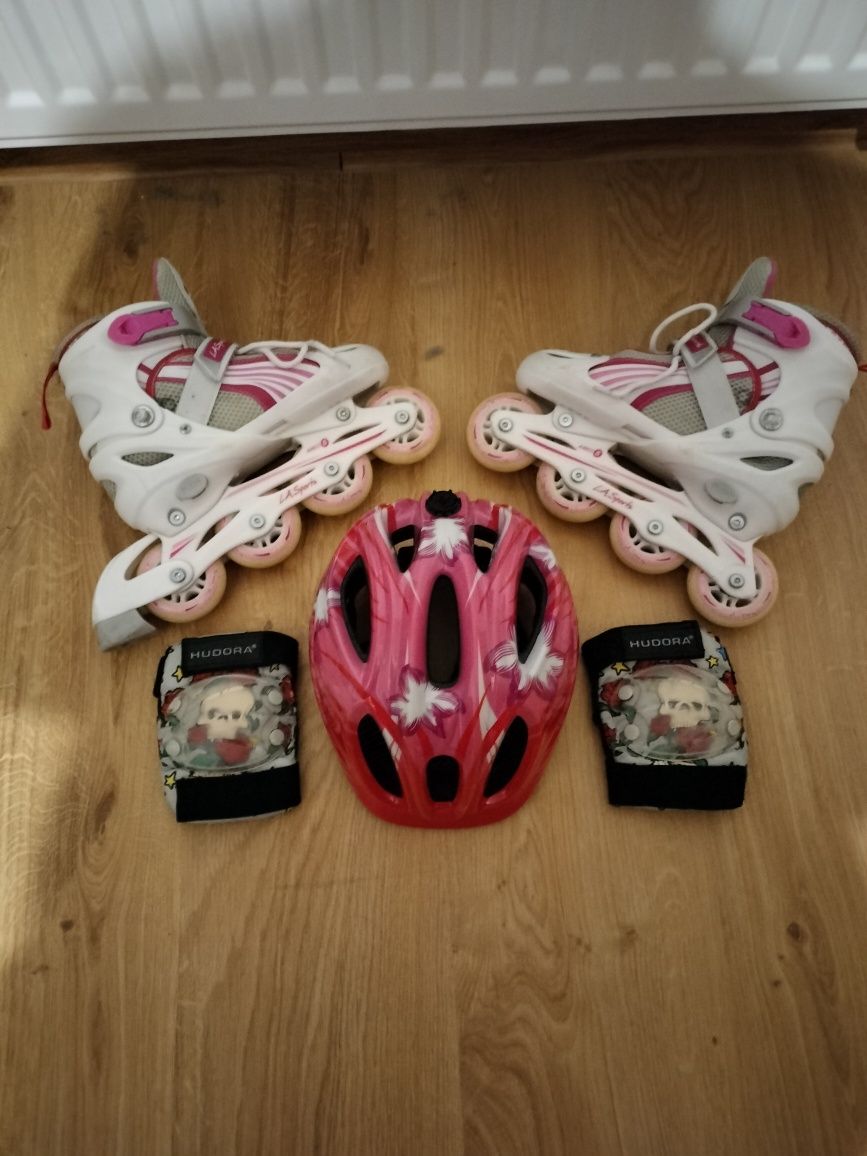 Rolki+kask+ochraniacze