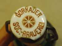 Stara butelka Gorkauer Soc. -Brauerei