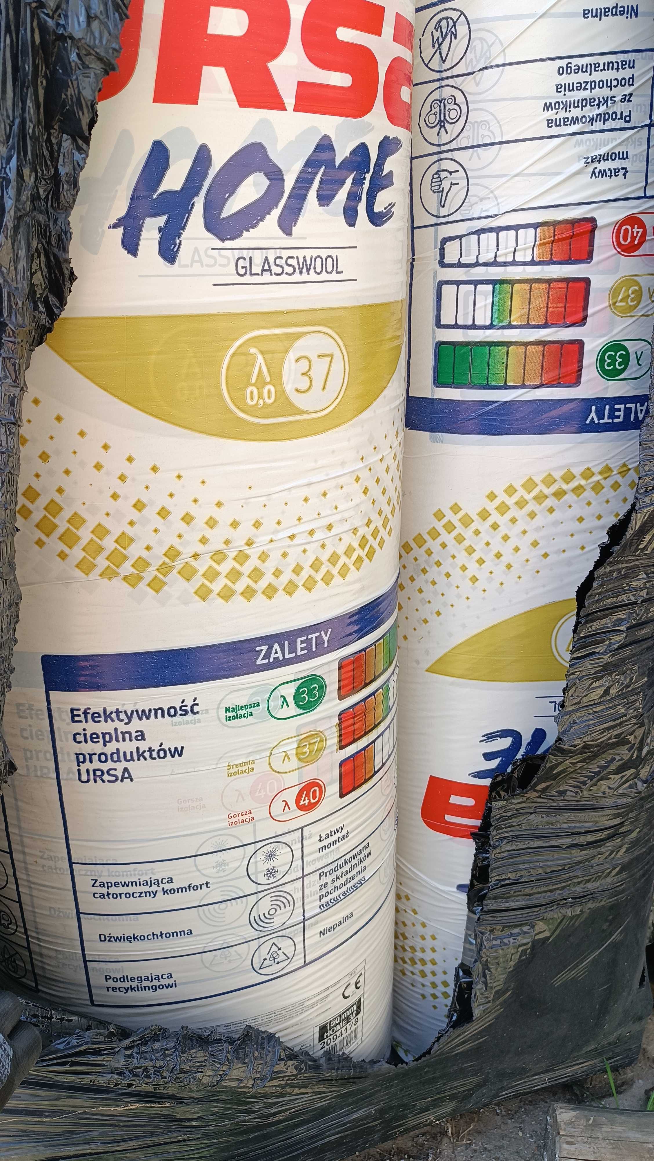 Wełna mineralna szklana URSA HOME 37 150 mm wata