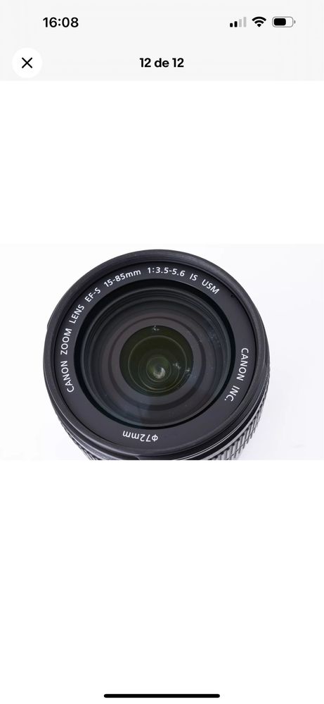 Objetiva Canon zoom lens ef-s 15-85mm