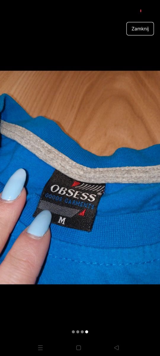 niebieska koszulka męska marki obsess rozmiar m