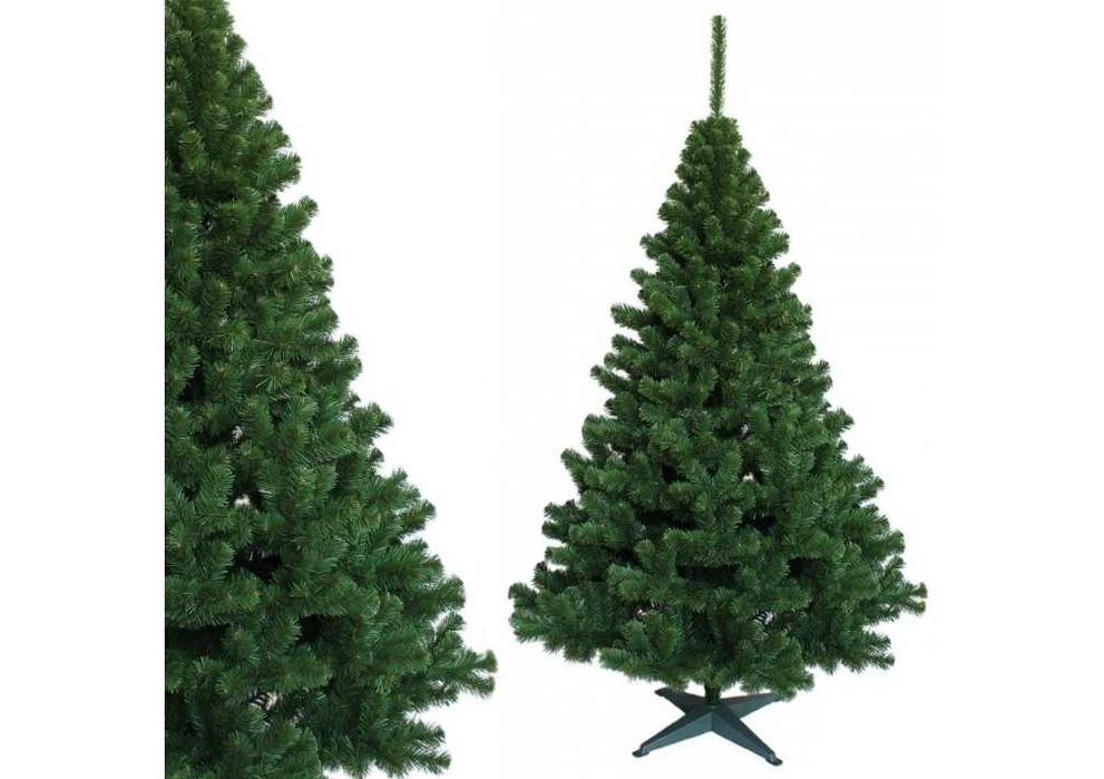 Choinka sztuczna naturalna JODŁA ZIELONA gęsta ze stojakiem 120 cm