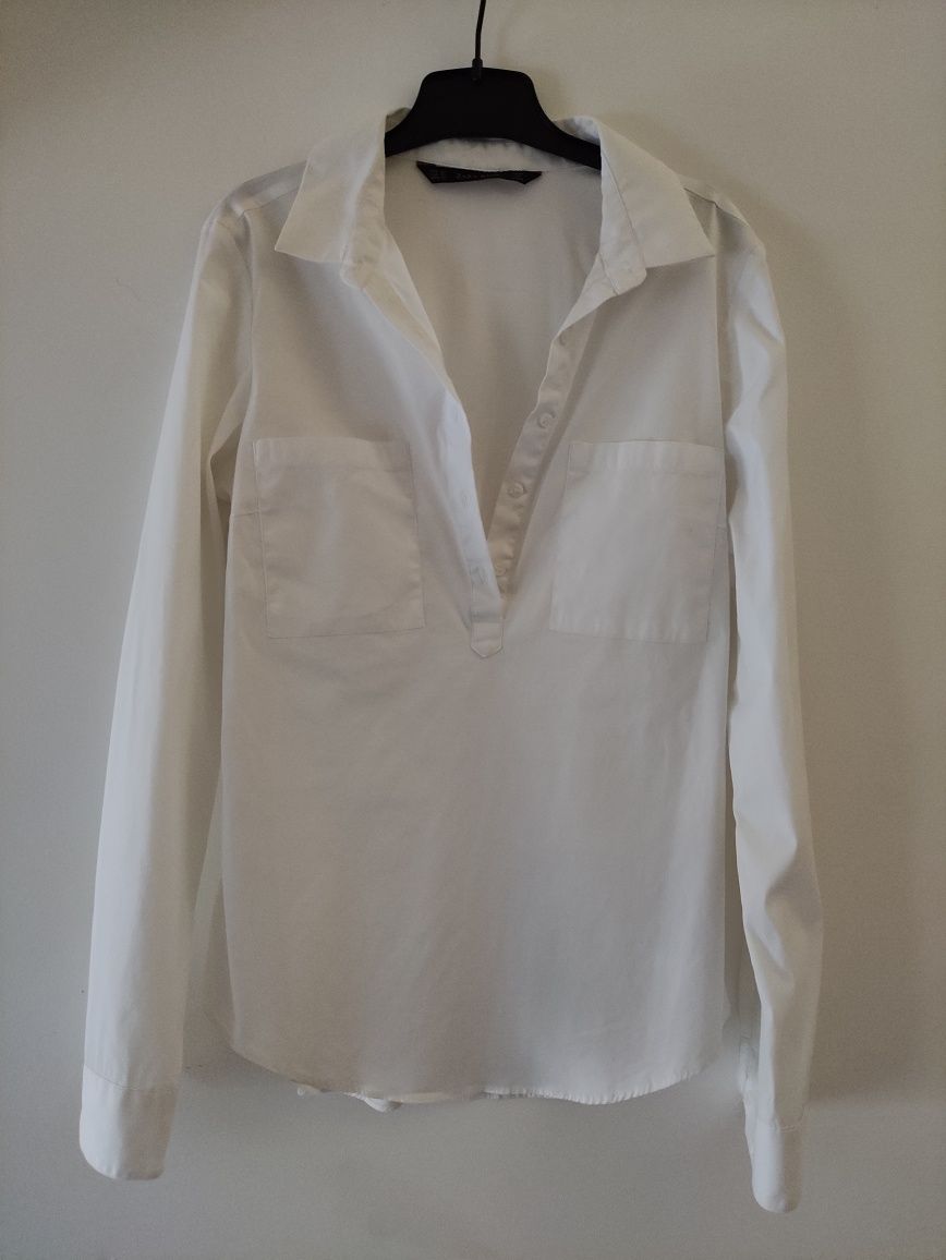Camisa túnica branca Zara