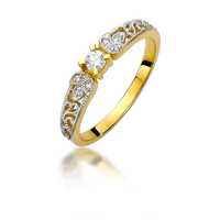 Pierścionek zaręczynowy brylanty diamenty złoto 585