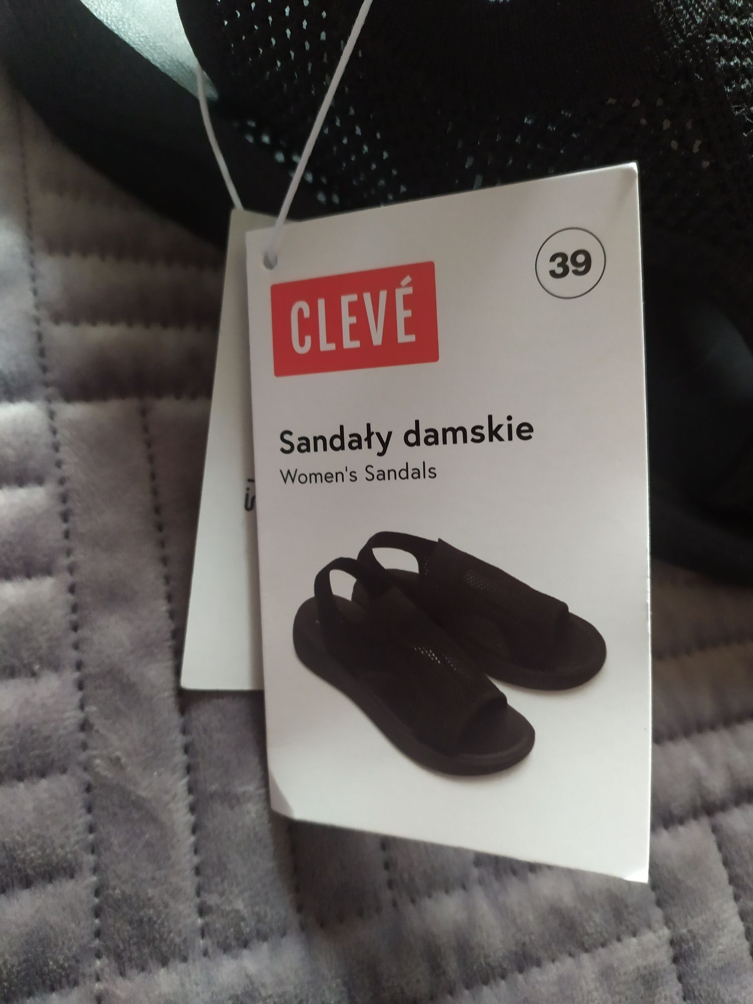 Nowe sandały damskie czarne r. 39