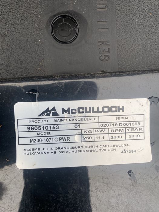 Traktorek kosiarka McCulloch 20 hp