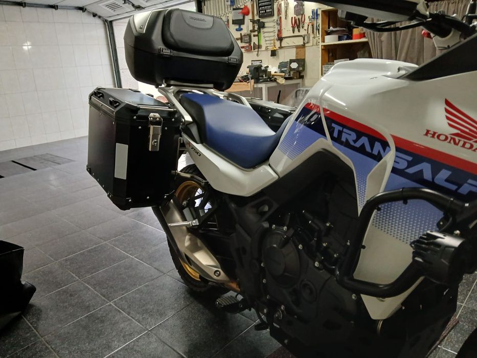 (NOVO) Malas Laterais + Top case Honda Transalp 750