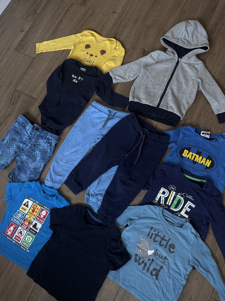 Zestaw ubranek dla chlopca 86/92 batman 11 szt h&m coccodrillo lupilu