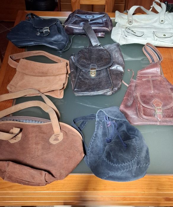Mochilas /Malas em pele genuína à venda. 3 cada ou 15 todas.