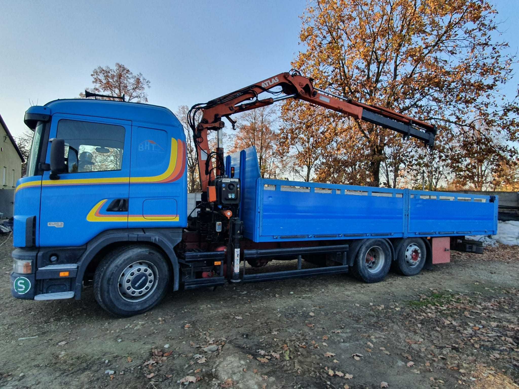 SCANIA  R420+HDS ATLAS 120 z  pilotem, stan bardzo dobry!