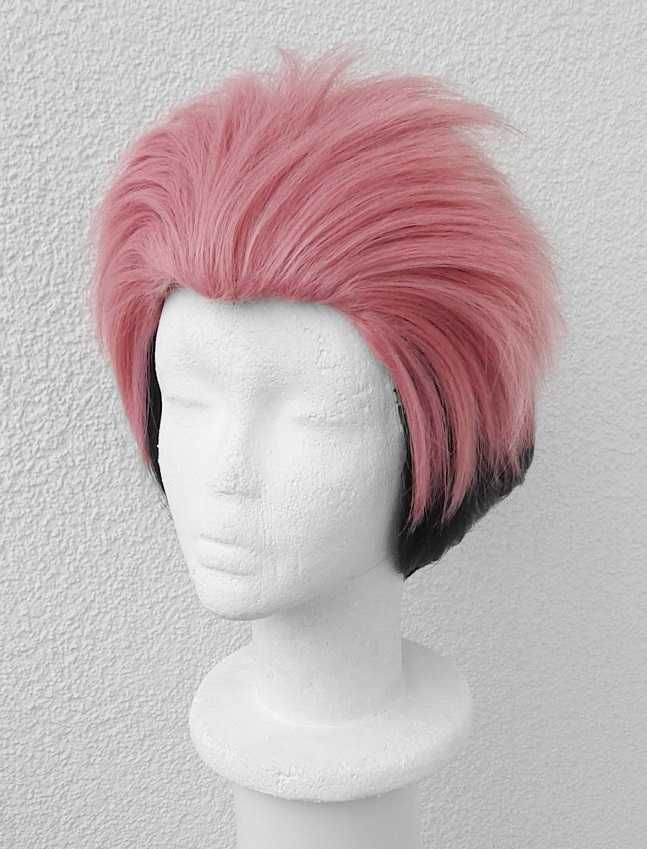 Krótka różowa peruka cosplay wig Sukuna Jujutsu Kaisen