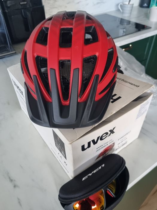 Kask rowerowy Uvex i-vo cc red-black mat