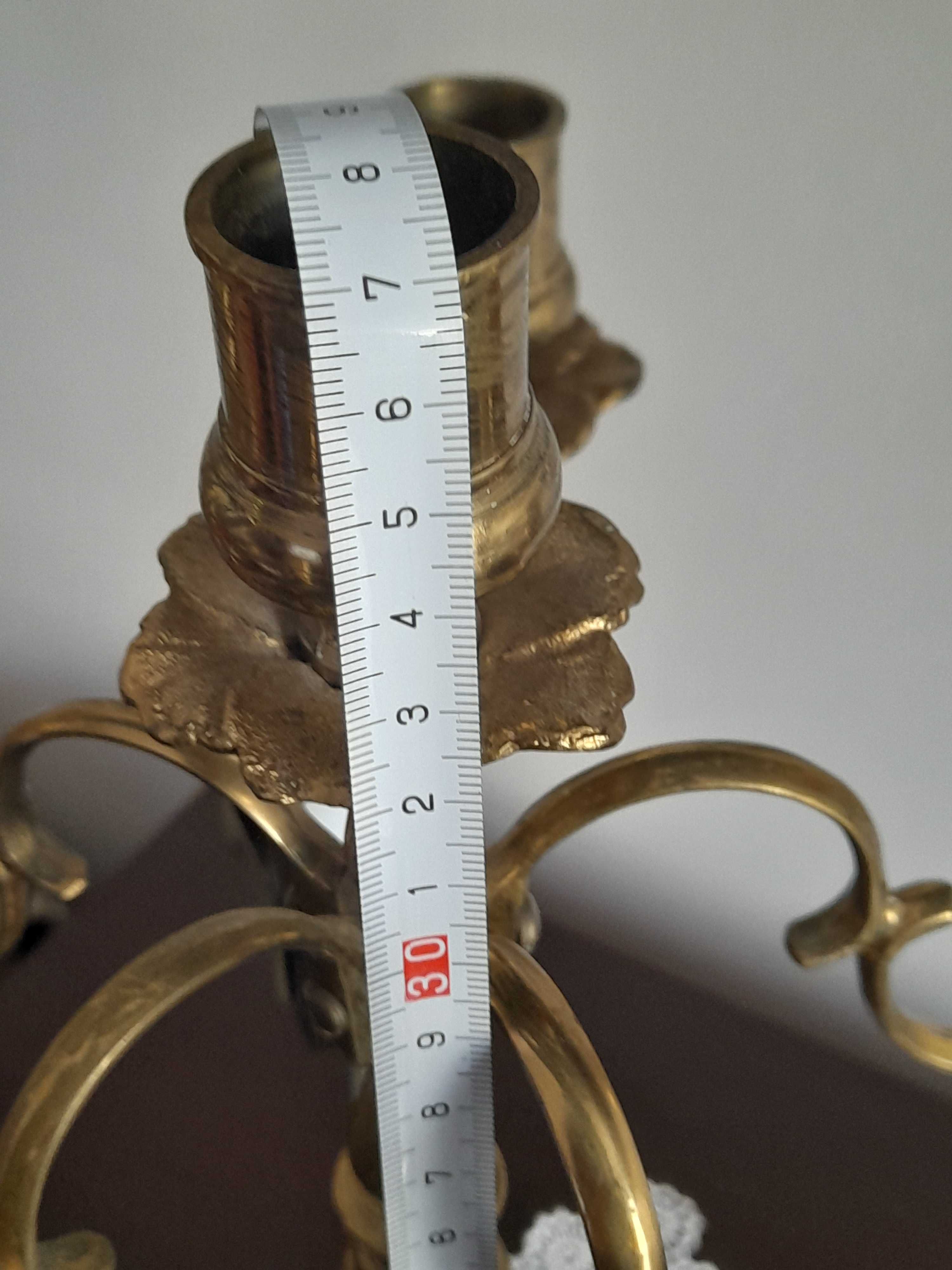 mosiądz-świecznik #3 -wys.37cm