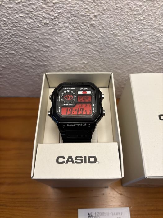 Relógio casio ae1200 costum toyota
