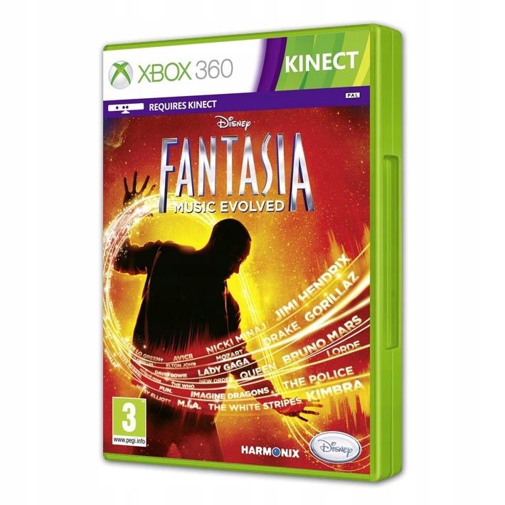 Xbox360 Disney Fantasia Music Evolved Kinect Nowa