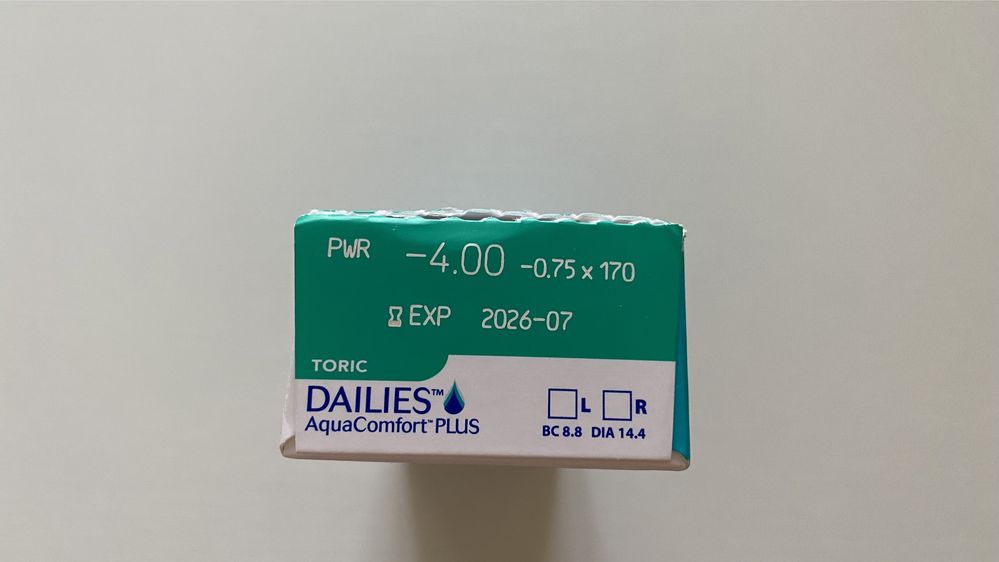 Контактные линзы Dailies Aquacomfort Plus One-Day Toric (однодневн.)