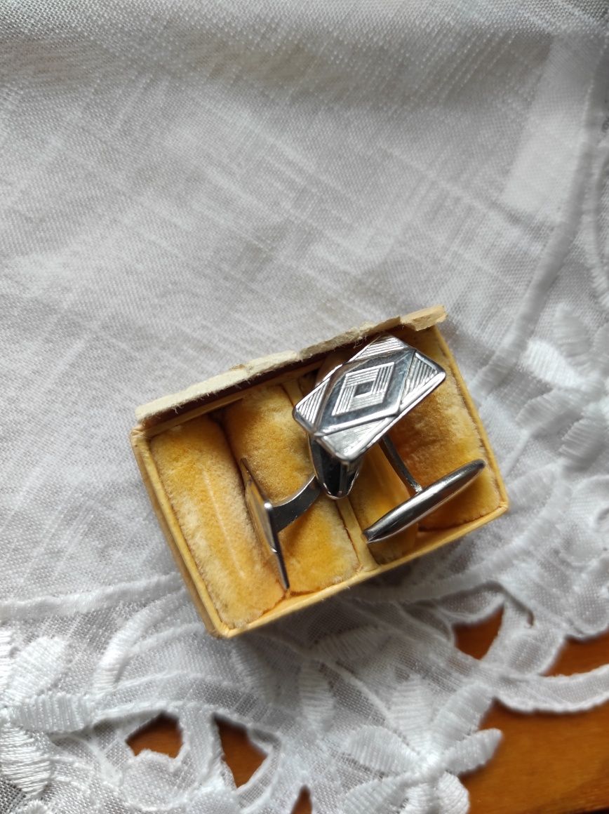 Niemieckie vintage spinki do mankietów koszulki