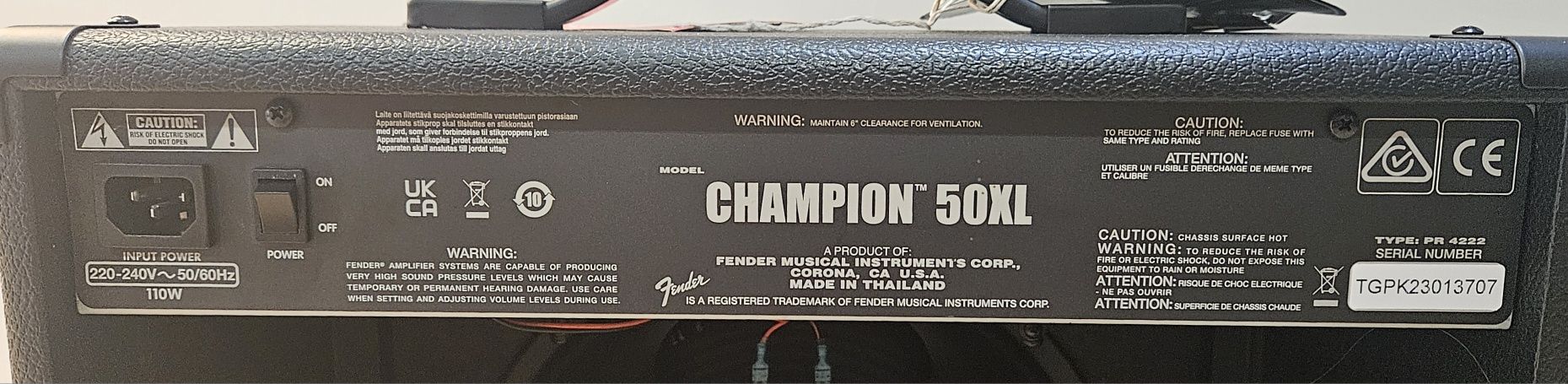 1455/N/24 Wzmacniacz gitarowy Fender Champion 50XL Gwarancja