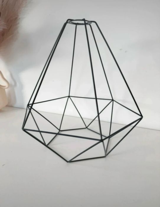 Zestaw 3 industrialne kosze loftowe czarne do lampy sufitowej Ikea