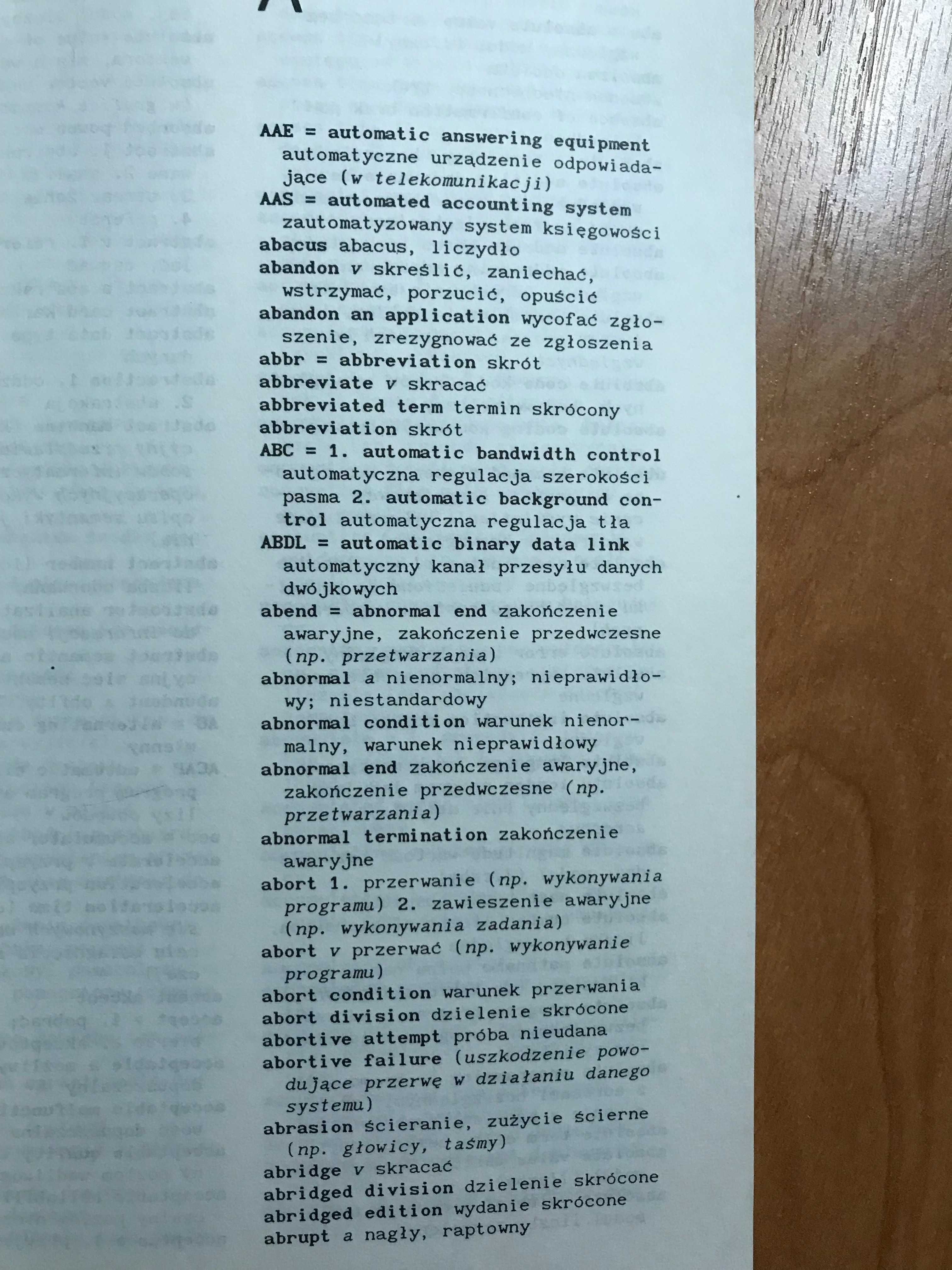 Słownik angielsko-polski dla informatyków programowanie