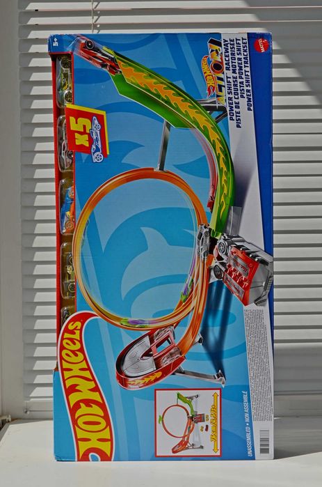 Трек Hot Wheels Power Shift Raceway Форсаж +5 машин петля перегони